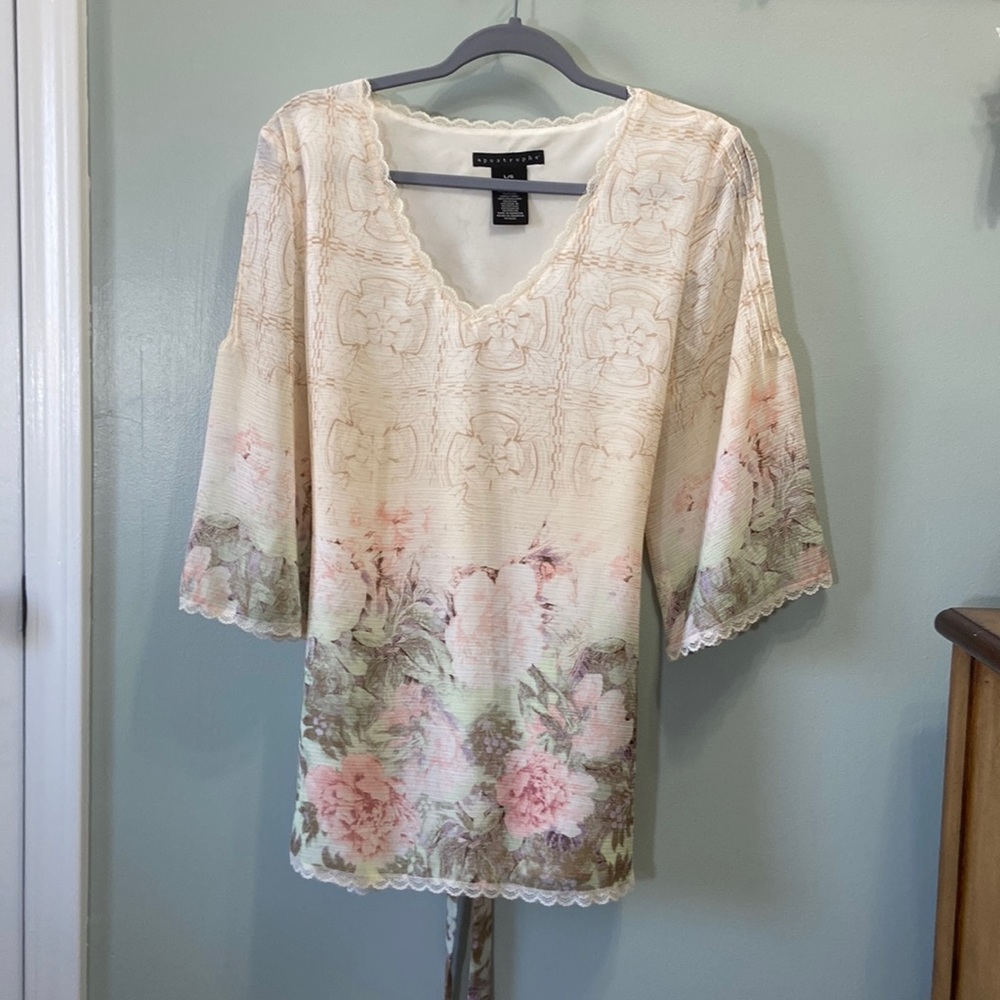 Apostrophe Blouse Size L #103